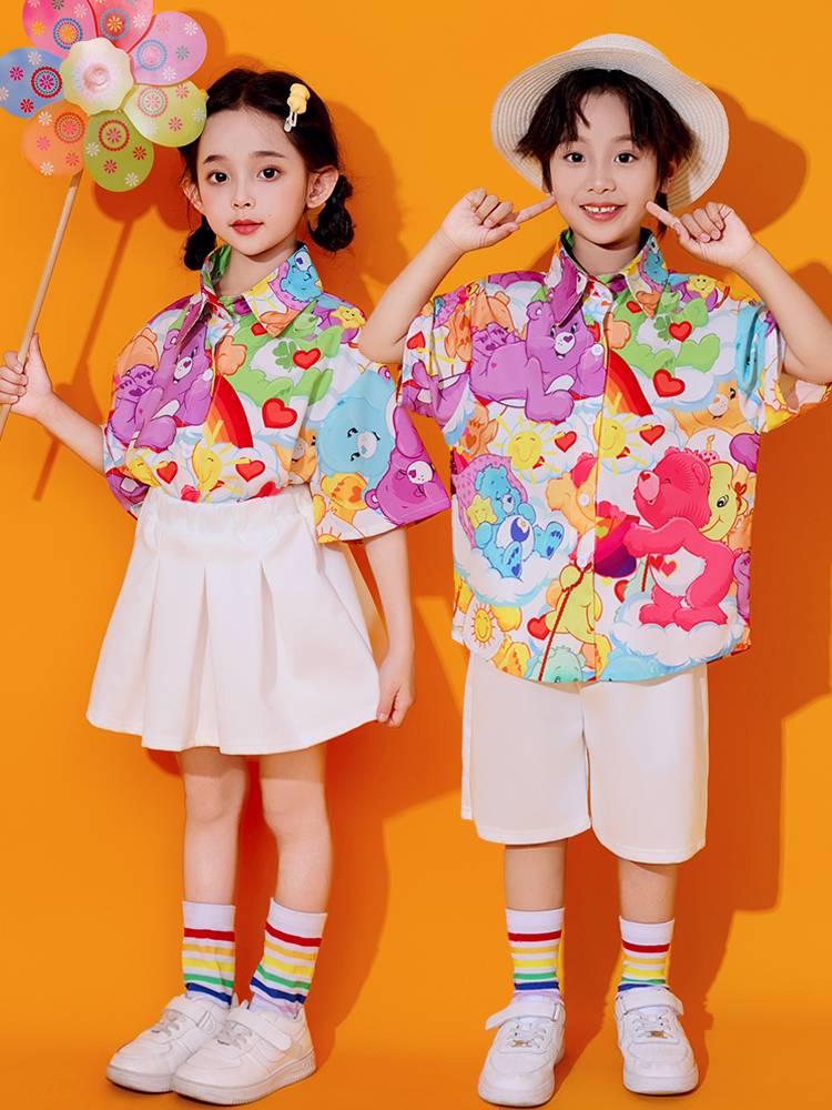 Children's Day Performance Server Kindergarten Dance Class Graduation Zhao Hong Kong Wind Elementary Student La La Team Performance Clothing