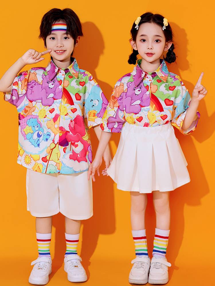 Children's Day Performance Server Kindergarten Dance Class Graduation Zhao Hong Kong Wind Elementary Student La La Team Performance Clothing