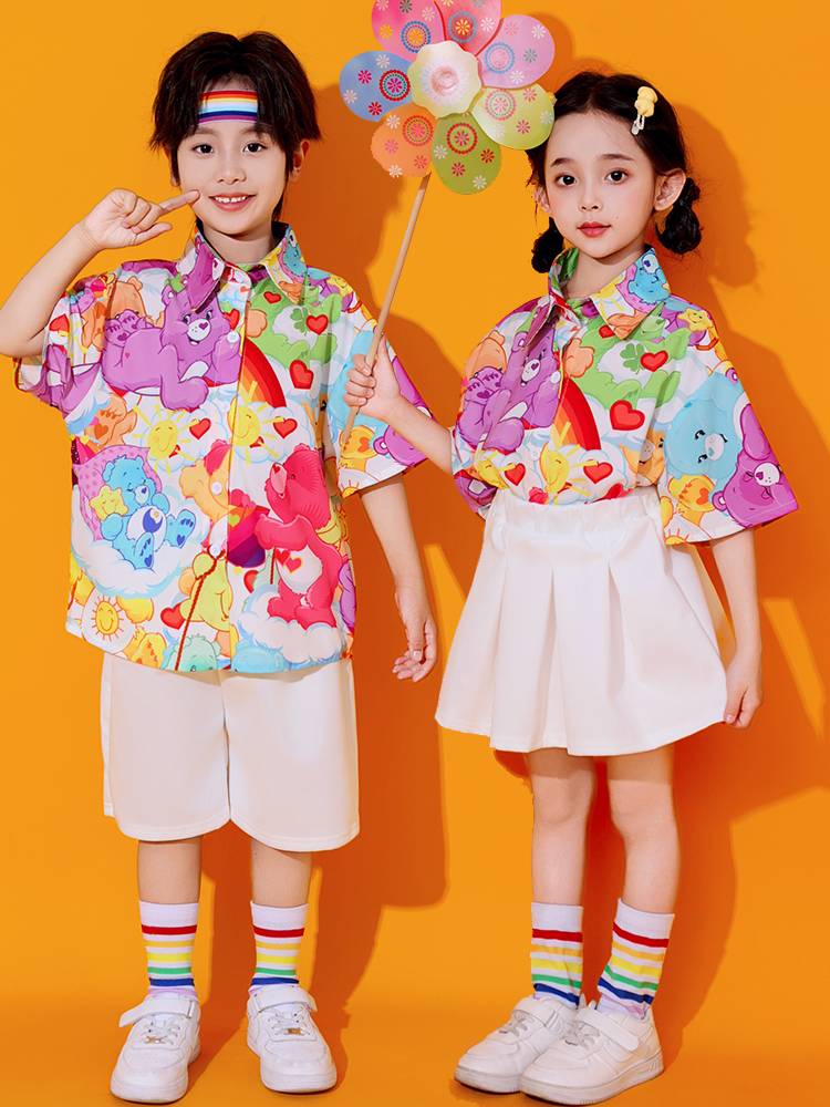Children's Day Performance Server Kindergarten Dance Class Graduation Zhao Hong Kong Wind Elementary Student La La Team Performance Clothing