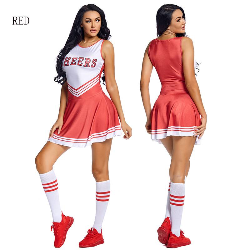 La La team clothing women's sexy skirt set cheer football baby World Cup laala team performed clothes