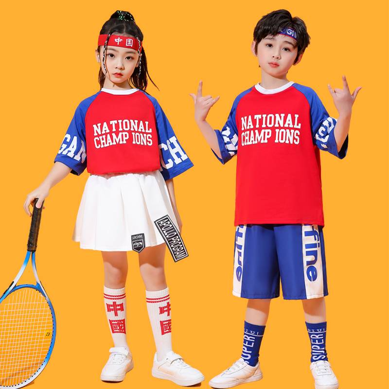Children cheerleading team performance service class service kindergarten performance service street dance suit elementary school sports meeting opening clothing