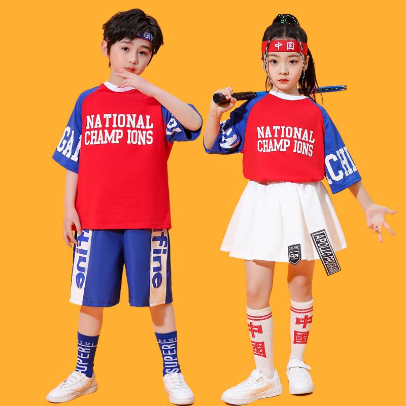 Children cheerleading team performance service class service kindergarten performance service street dance suit elementary school sports meeting opening clothing