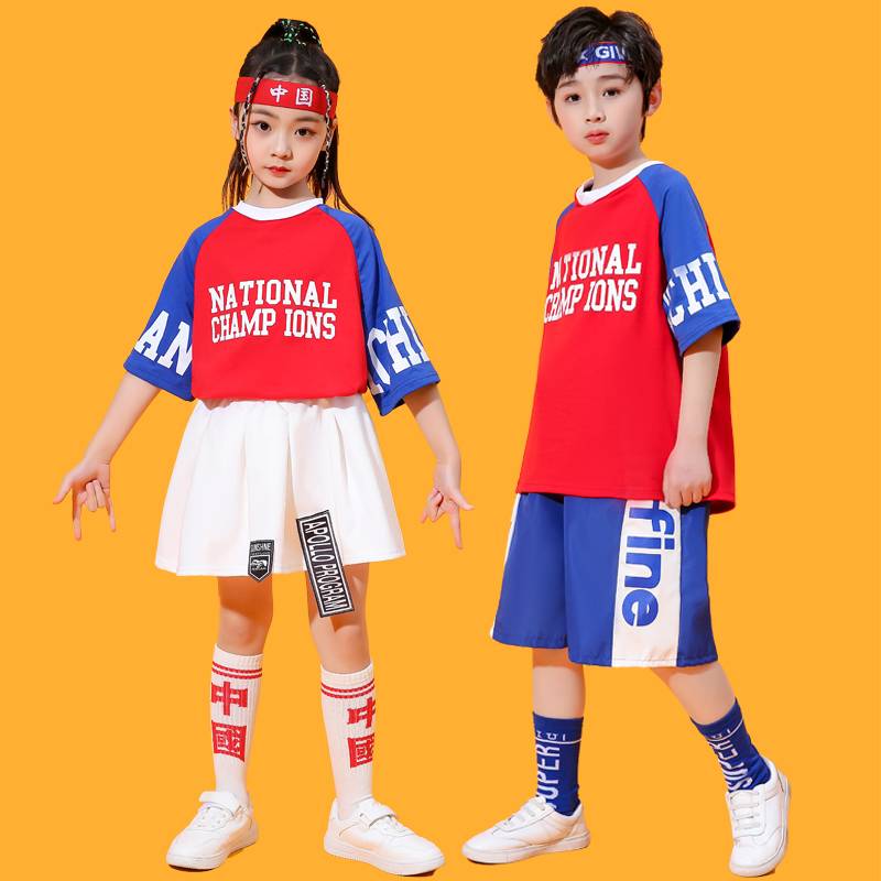 Children cheerleading team performance service class service kindergarten performance service street dance suit elementary school sports meeting opening clothing