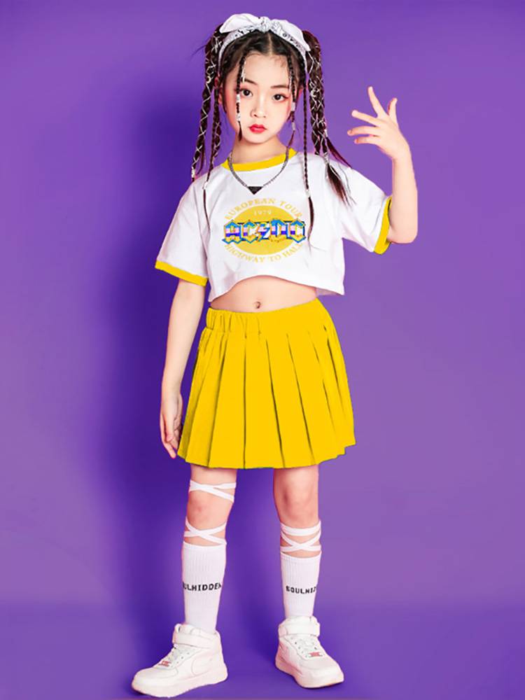 Children's street dance clothing, boys and girls' jazz dance set elementary school sports meeting class clothes kindergarten cheerleading team clothing