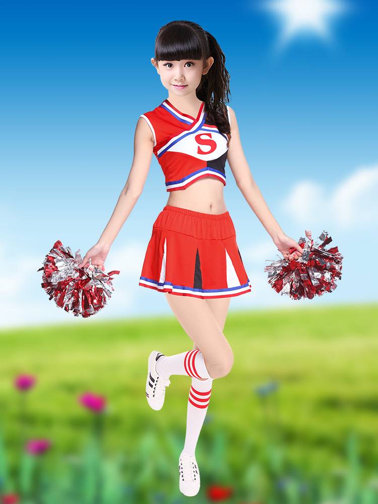 Primary school student cheerleading cheerleading dance performance clothing university student school celebration gymnastics and gymnastics performance clothing