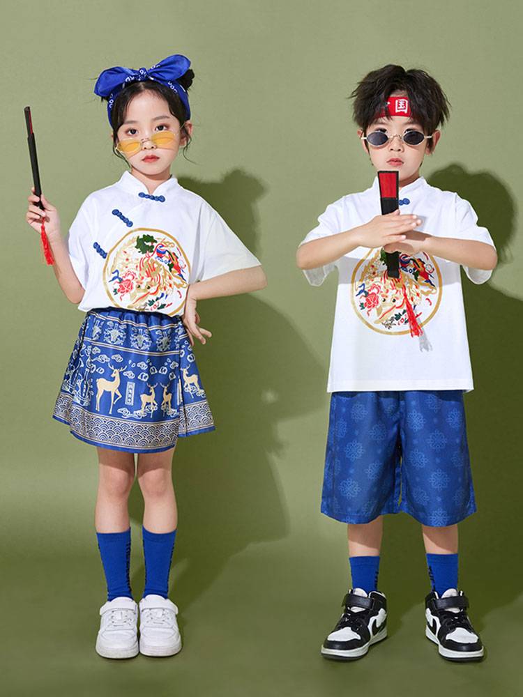 June 1 Hanfu Boys Choir Server Summer Girls Chinese Style New Chinese -style La Team Performance