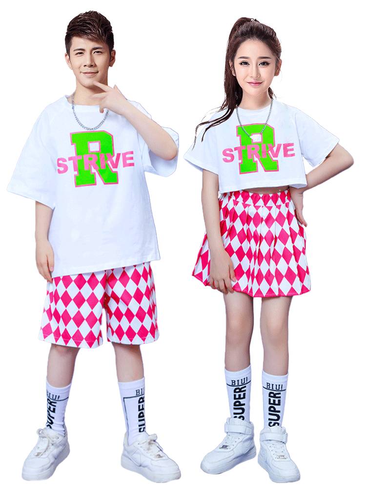 Adult suit Middle school student jazz dance men's and female group performance clothing cheerleader clothing women's group Korean version cheerleading
