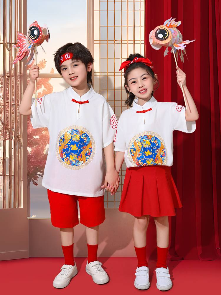 Summer Children's La Team Performance Server Boy Primary School Student China Student China Students' opening ceremony Girls Performance