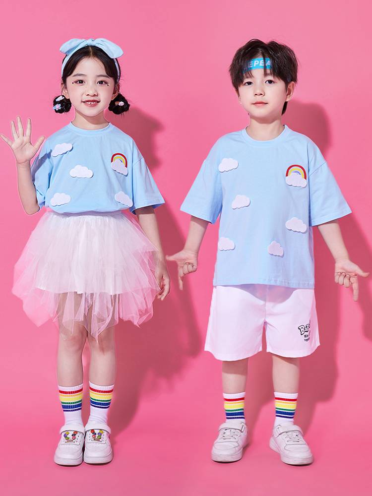 Child Children's Chorus Performance Services Children's Games Primary School Student La La Team Performance Costume Kindergarten Chorus Set Women