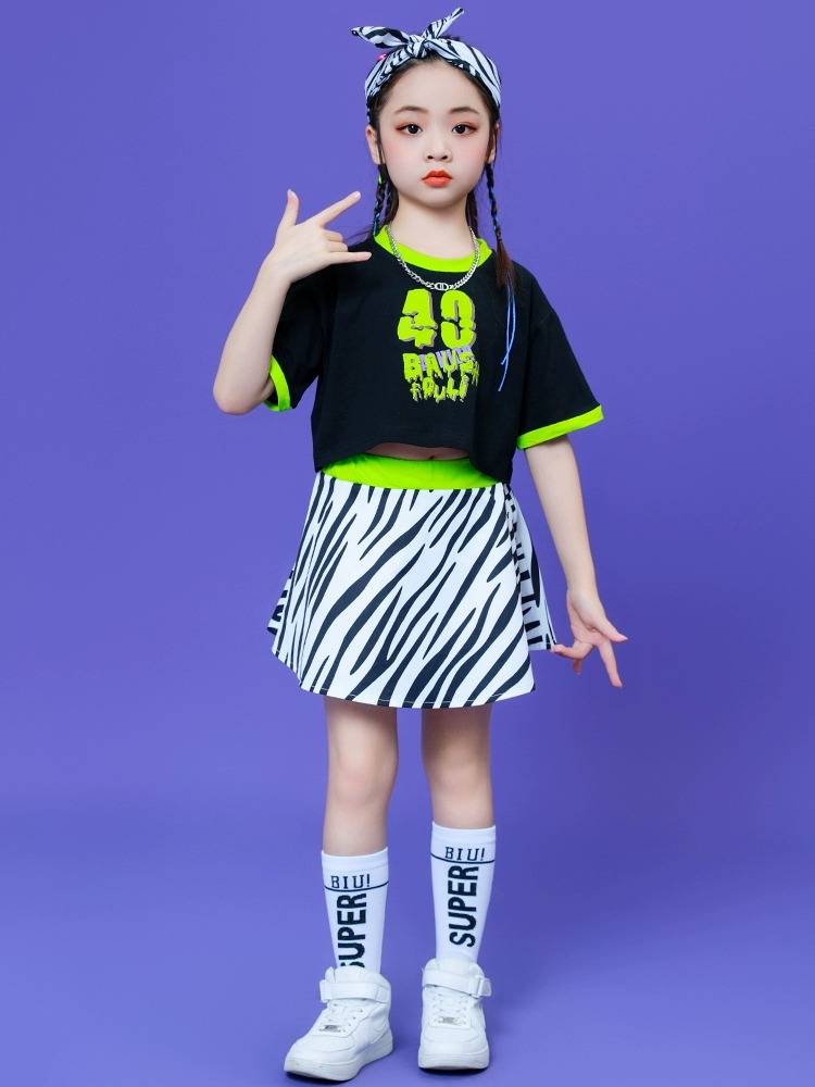 Primary school sports meeting class service kindergarten hip -hop hip -hop jazz dance chorus performance clothing cheerleader performance service