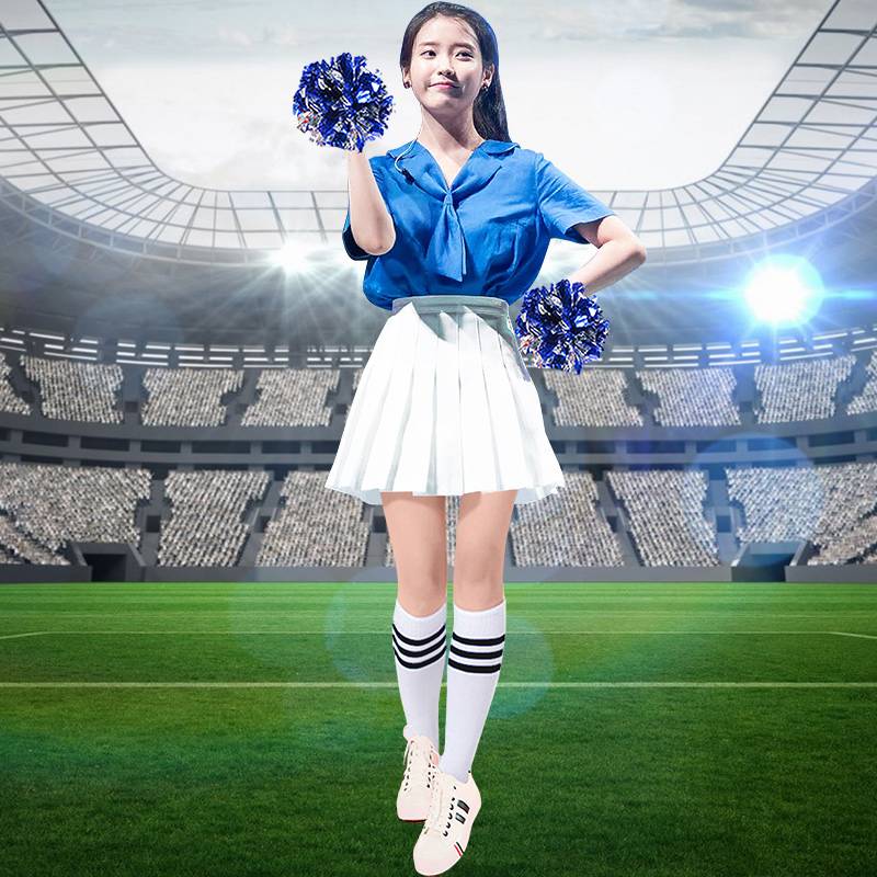 New Girls' Generation performed the same performance of student football babies cheerleading team clothing women's suits Lala adult