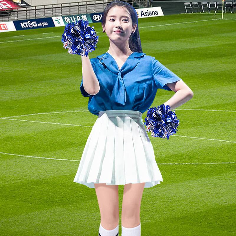 New Girls' Generation performed the same performance of student football babies cheerleading team clothing women's suits Lala adult