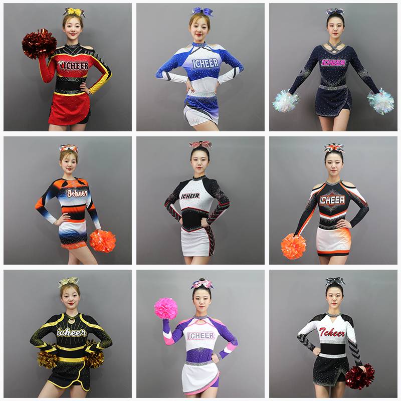 Manufacturers sell cheerleading competition clothing female campus Lara team, dance performance, custom boys and children primary and secondary schools