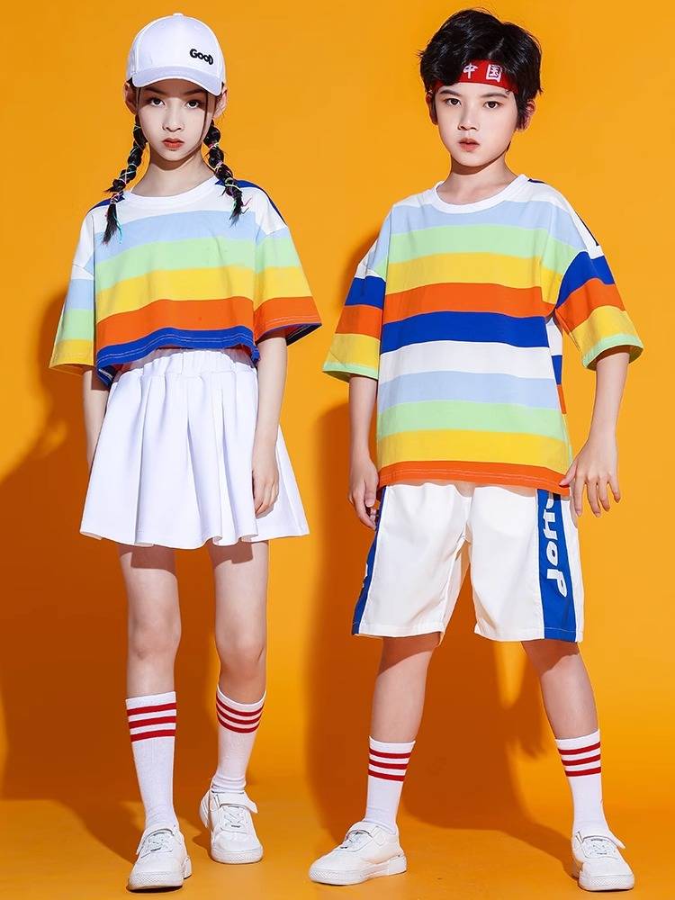 La La Ko La team performing clothing performance elementary and elementary growth sleeve sports meetings autumn and summer Children's Children's graduation service