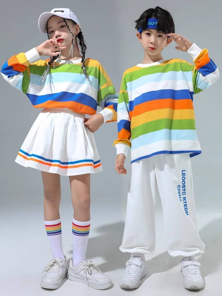 La La Ko La team performing clothing performance elementary and elementary growth sleeve sports meetings autumn and summer Children's Children's graduation service
