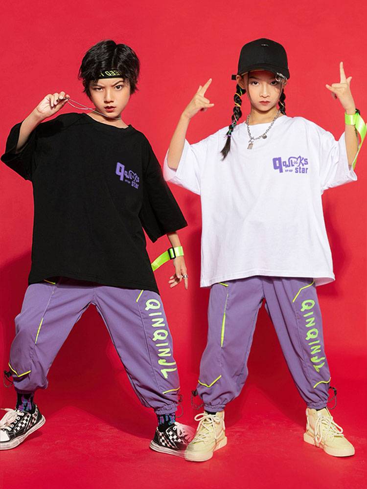 Male and girls La La Xing Dance Performance Service Primary School Student Hip -Hop Street Dance La La La La Shun Jazz Dance Clothing Class