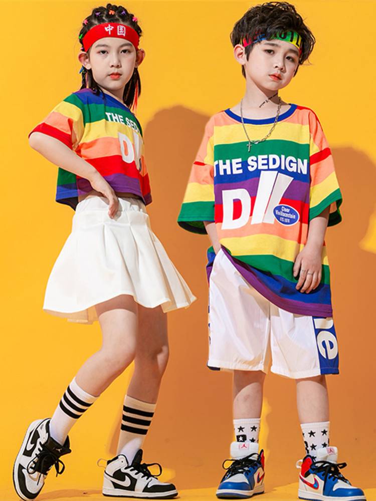 Liuyi La team performing clothes Primary school students La La La Xing Street Dance Set Chao Hop Hip Hop Kindergarten Performance Clothing