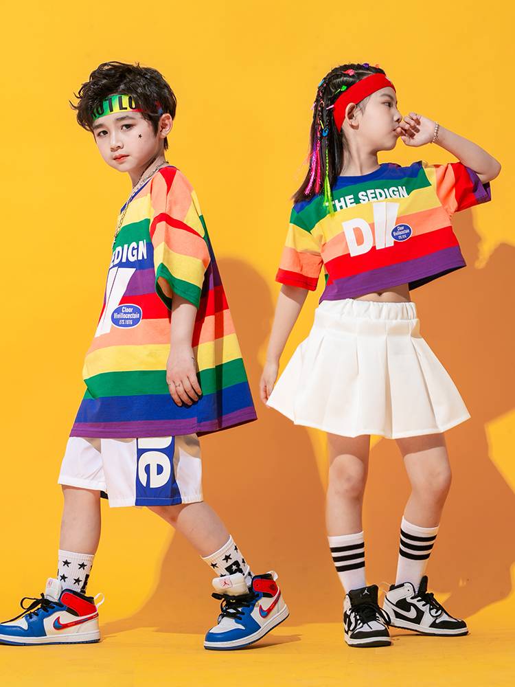 Liuyi La team performing clothes Primary school students La La La Xing Street Dance Set Chao Hop Hip Hop Kindergarten Performance Clothing