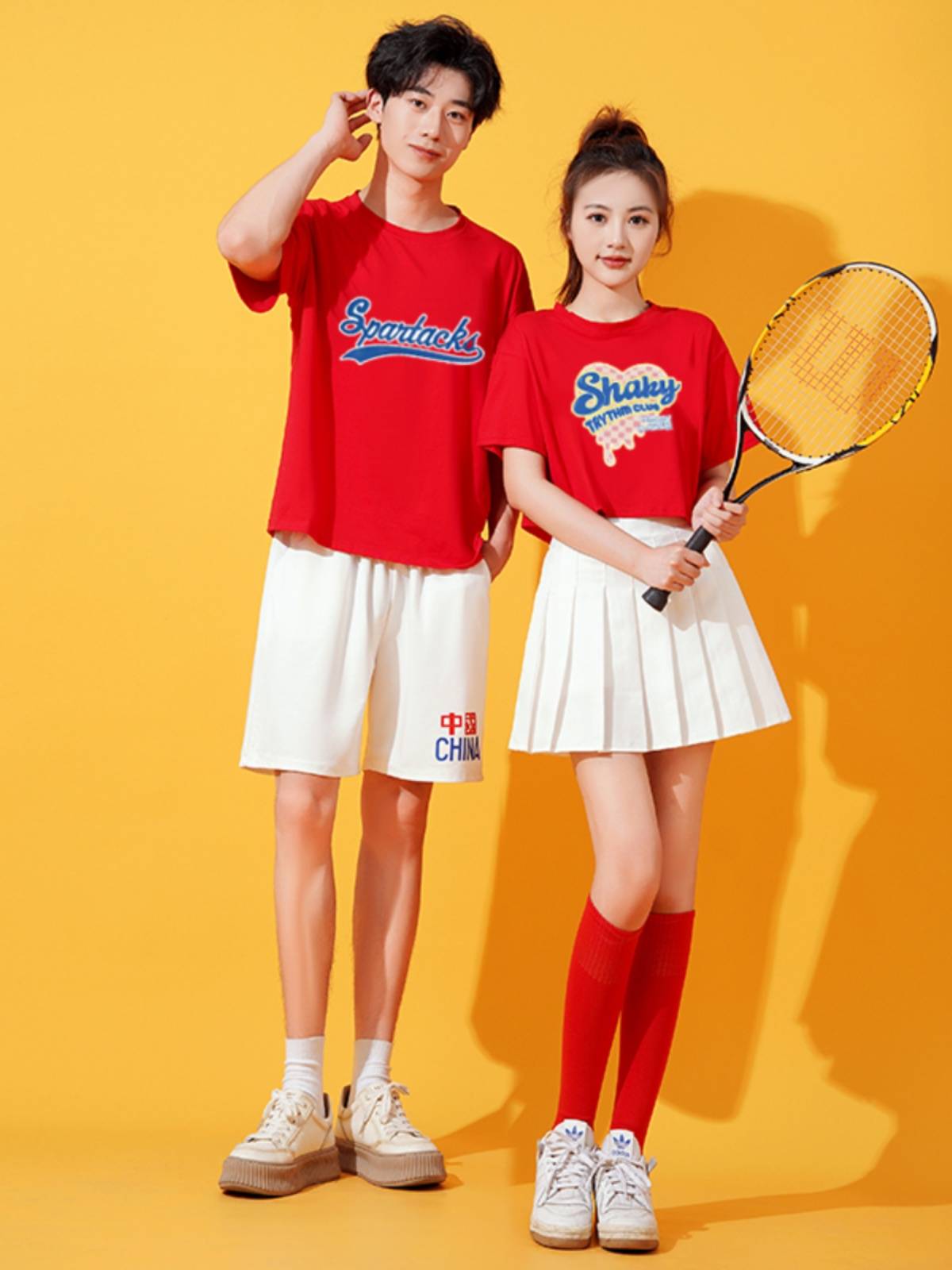 La La team clothing women's group adult middle school student sports meeting Lala team la la la la la showing dance bodybuilding suit