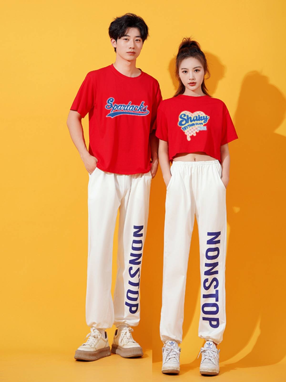 La La team clothing women's group adult middle school student sports meeting Lala team la la la la la showing dance bodybuilding suit