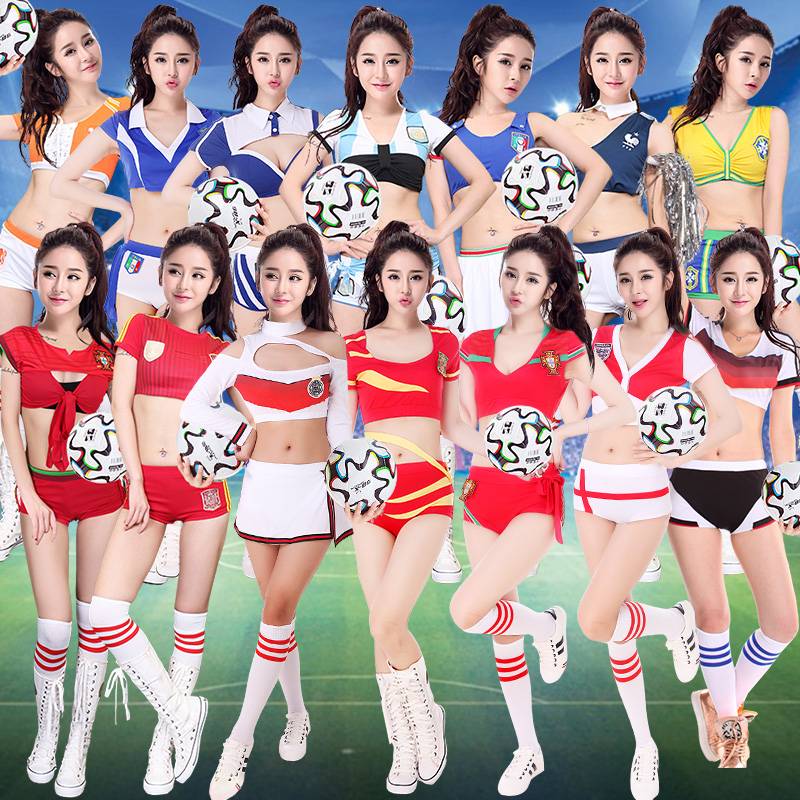 Lala team clothing women's set world basketball football baby cup summer sexy model performance clothing cheerleading