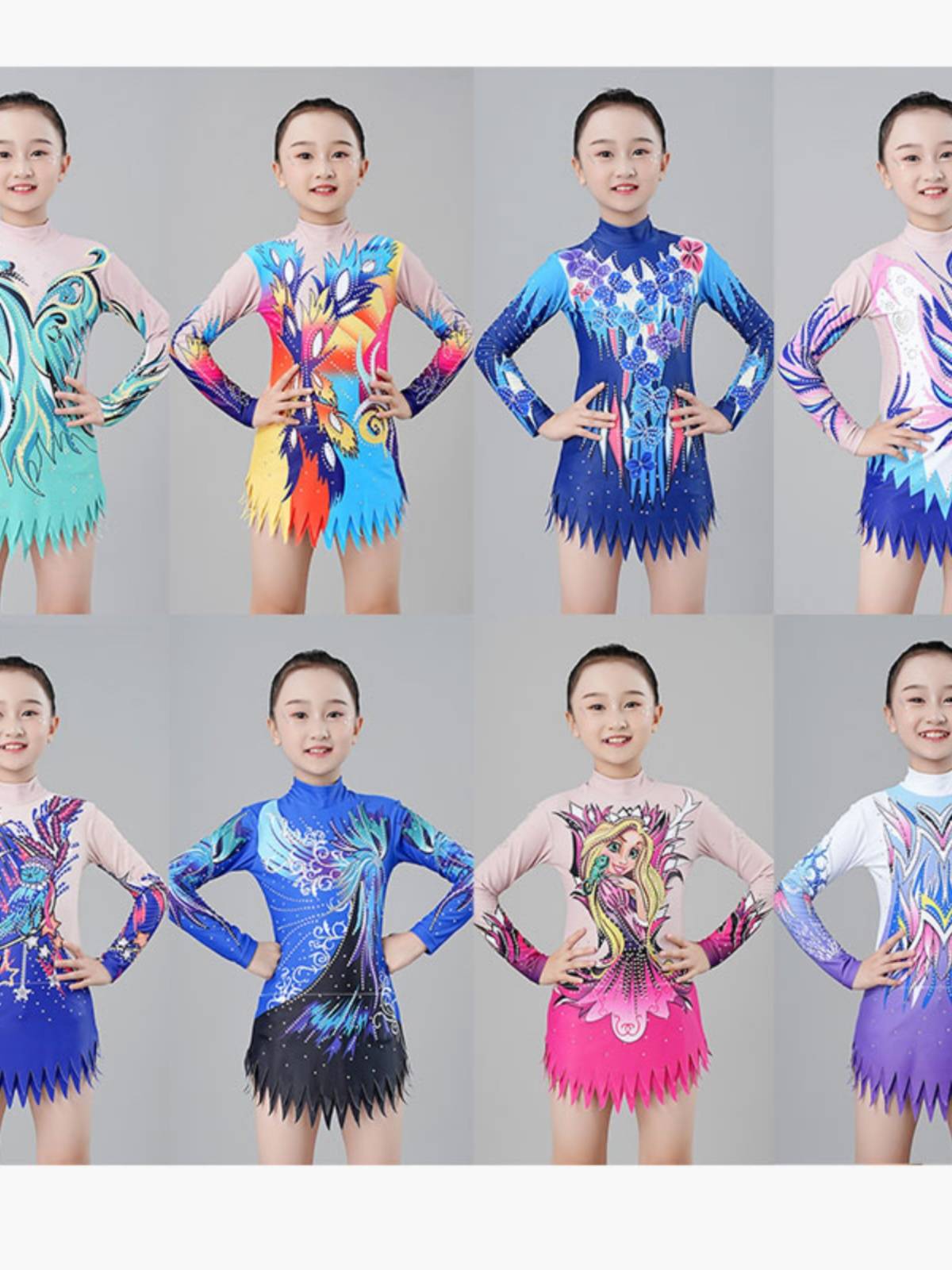 La La team clothing girls and children la la la fucking clothing set art gymnastics jazz clothing figure skating competition uniform