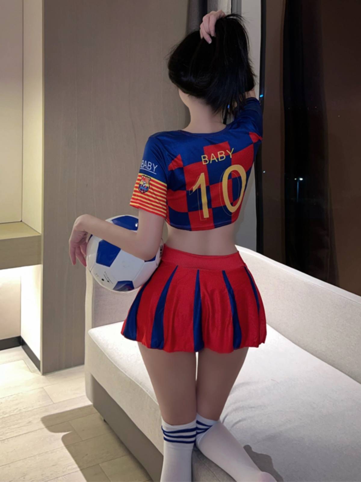 football baby european uniform cup of argentinian cheerleading girl cosplay pure sexy suite