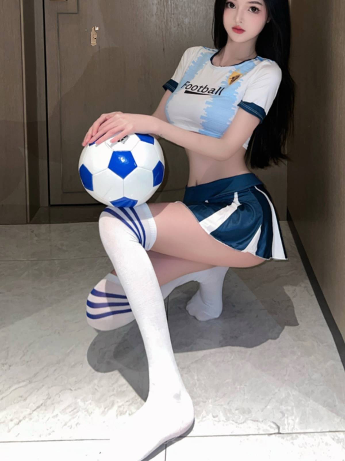 football baby european uniform cup of argentinian cheerleading girl cosplay pure sexy suite