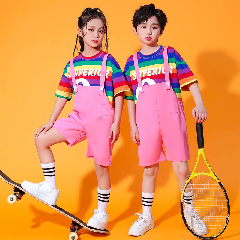 Kindergarten cheerleading team June 1 Performance Service Primary School Games Jazz Dance Street Dance Set Male Women Belt Chorus