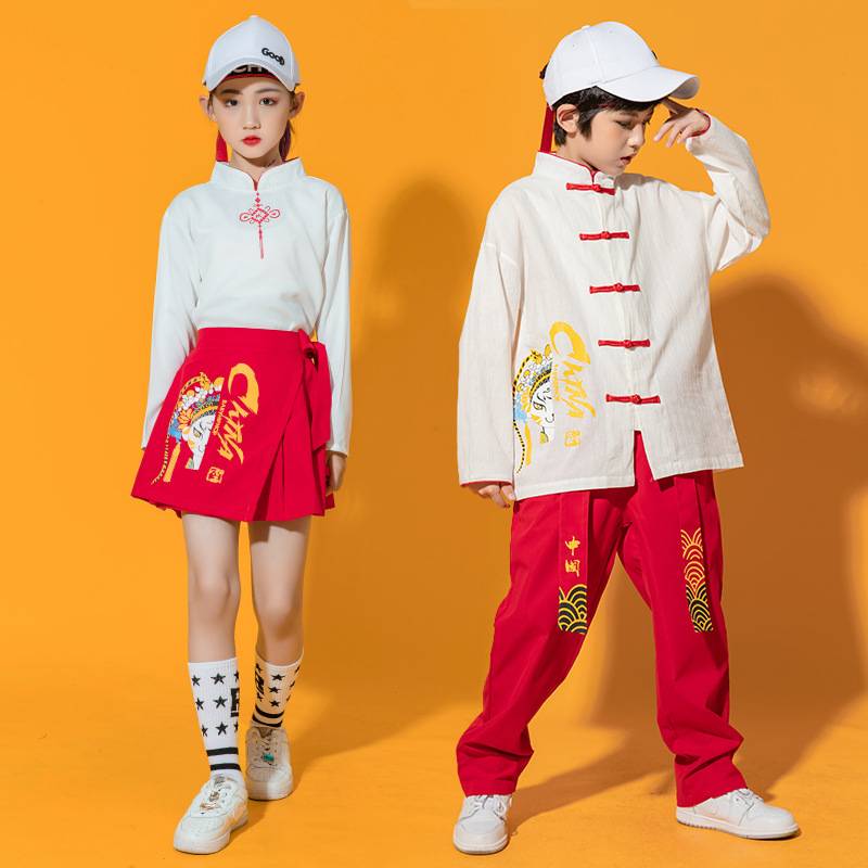 Primary and secondary school students Chinese Hanfu autumn boys and girls Chinese style national tide performance service studio children's cheerleader performance service