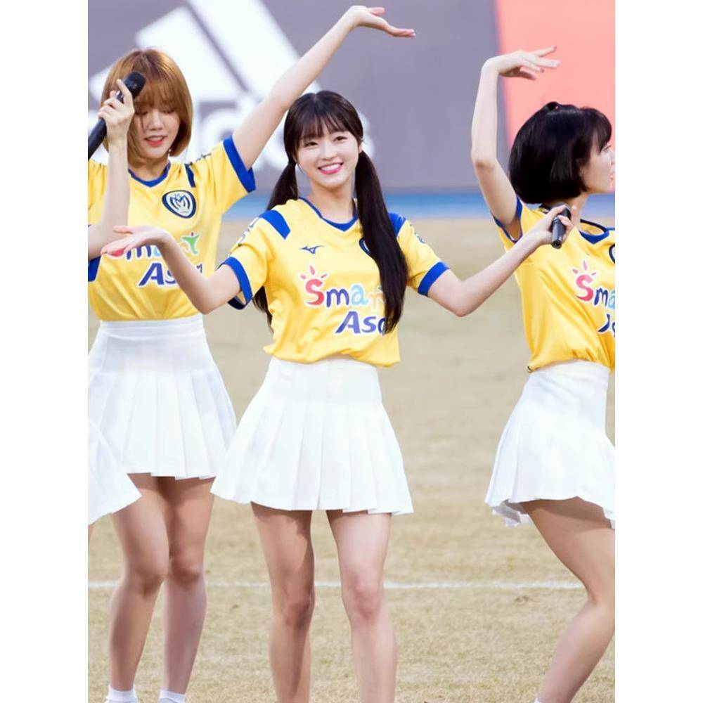 Lala team clothing women sexy healthy beauty exercise youth college student sports meeting women's group opening ceremony la la la la la la la showing service