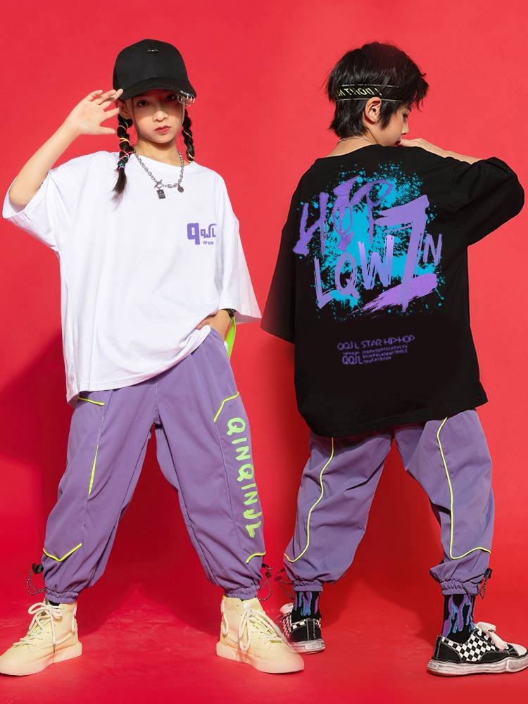 Male girl la la la cheales cheerleading dance performance service elementary school student hip -hop hip -hop jazz dance jazz dance suit