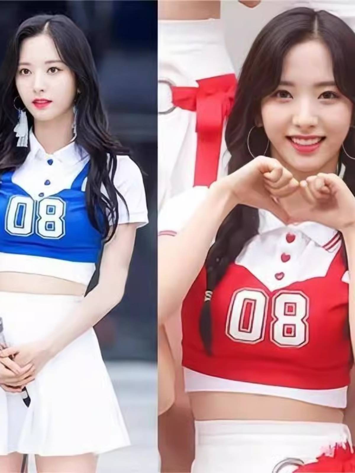 The Korean girls staged a cheerleading dress for the junior college group