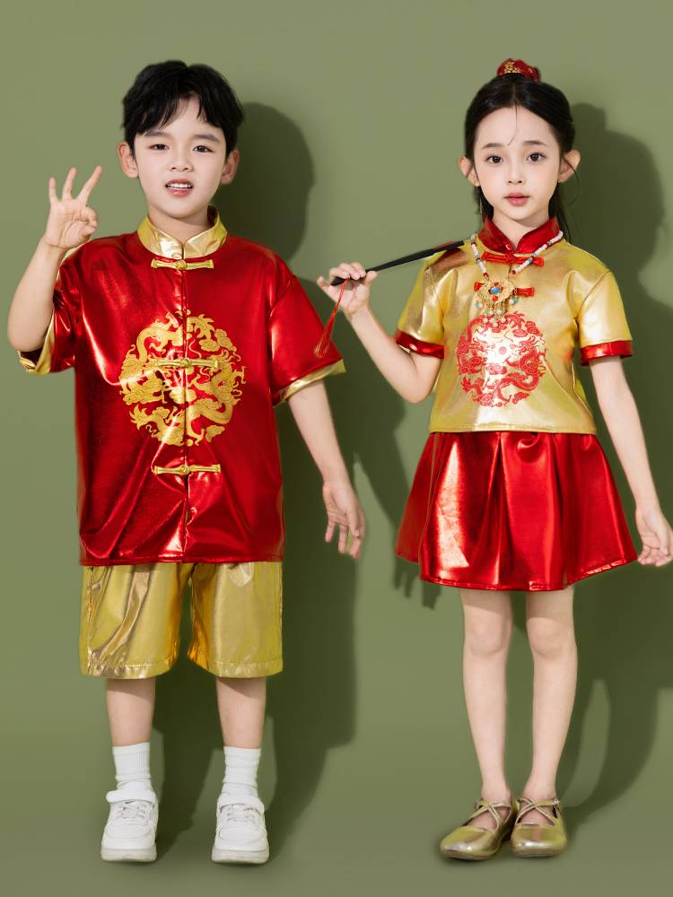 Chinese style new model cheerleading performance service Liuyi children cheerleading team performance service elementary school student group chorus service