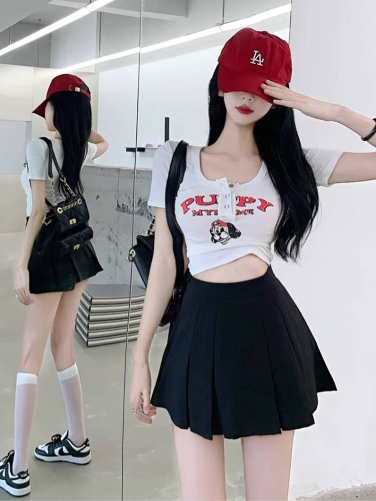 The opening ceremony of the university student sports meeting group la la la la la la la teams gymnastics performance service Korean version V -neck T -shirt kit