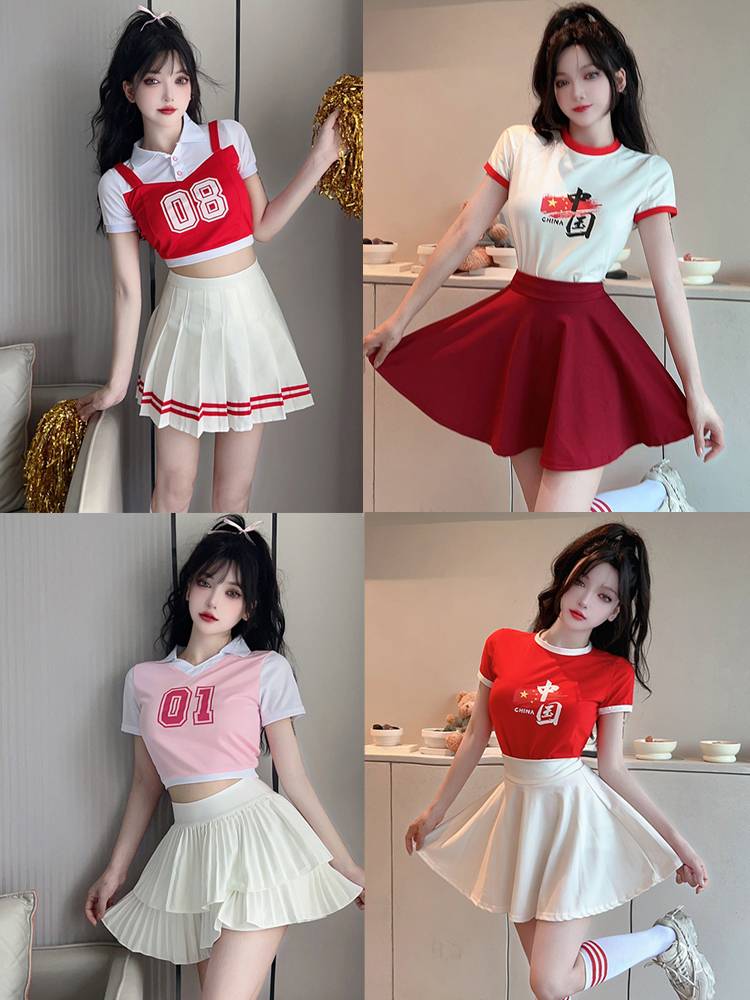 Students' new cheerleading dance clothing adult cheerleading team performance set women's stage party performance service