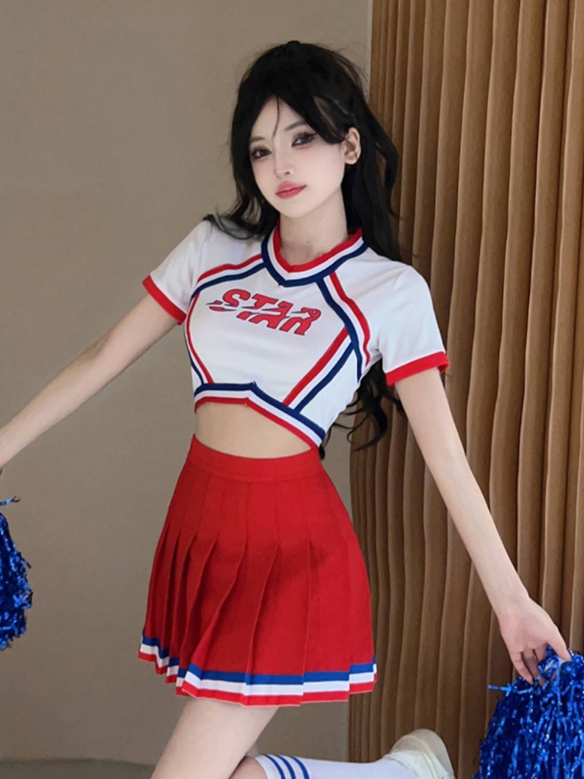 Students' new cheerleading dance clothing adult cheerleading team performance set women's stage party performance service