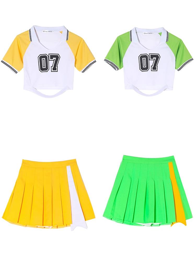 Students' new cheerleading dance clothing adult cheerleading team performance set women's stage party performance service