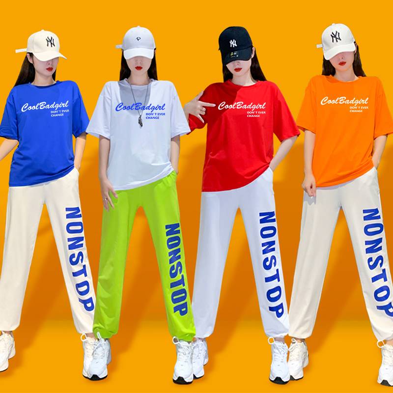 La La team clothing women's set jazz dance performance clothing summer adult Rara team La la la la fuck dance performance clothing