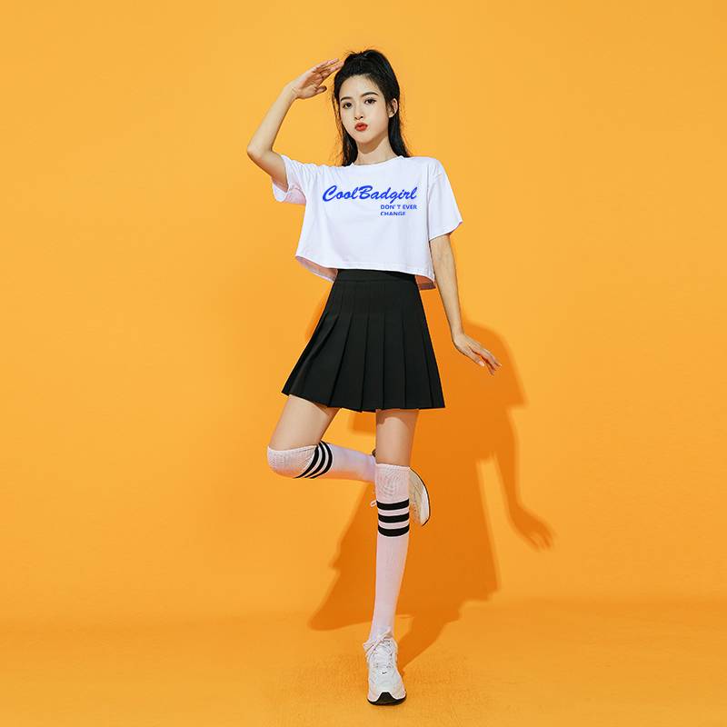 La La team clothing women's set jazz dance performance clothing summer adult Rara team La la la la fuck dance performance clothing