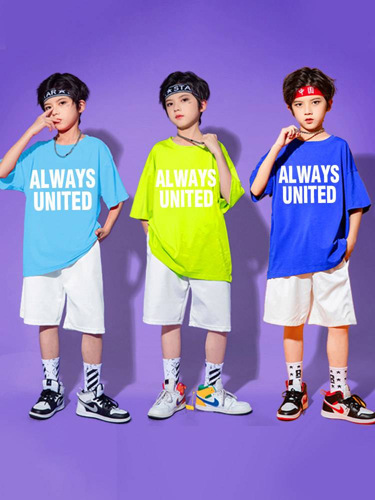 Children's Primary School Games Lara Team La La Raid performance service colorful English suit summer la la la cheerleader clothing