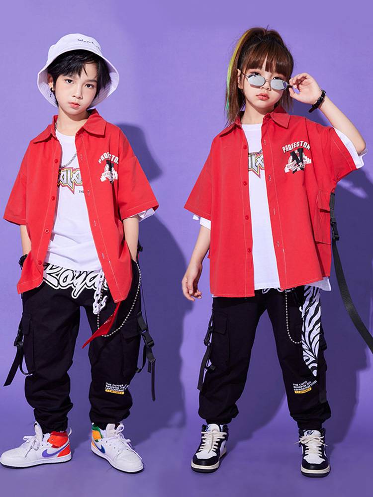 Hip -hop Children's Jazz Dance Set Primary School Student La La Team Performance Service La La Koqi chorus team uniform