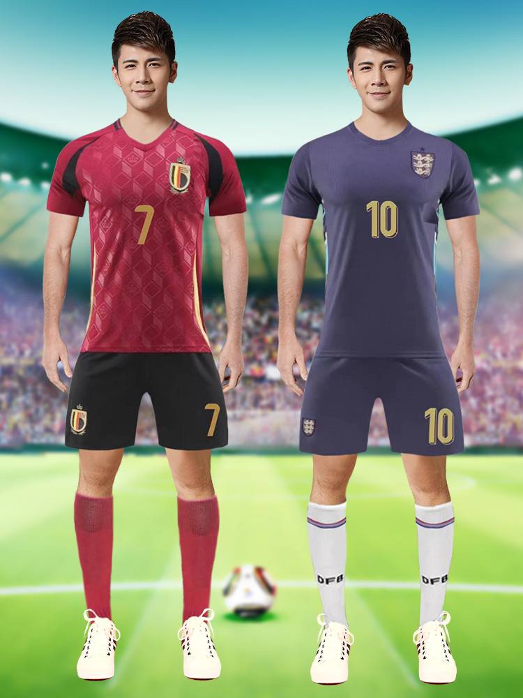 Men's football jersey team clothing cheerleading cheerleading team performance clothing European football cup suit Lala team clothing