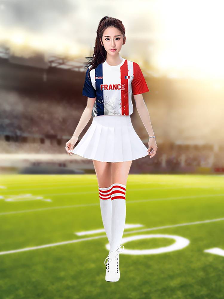 2024 new European Football Baby Cup cheerleader performance, cheer cheerful cheerleading performance clothing female