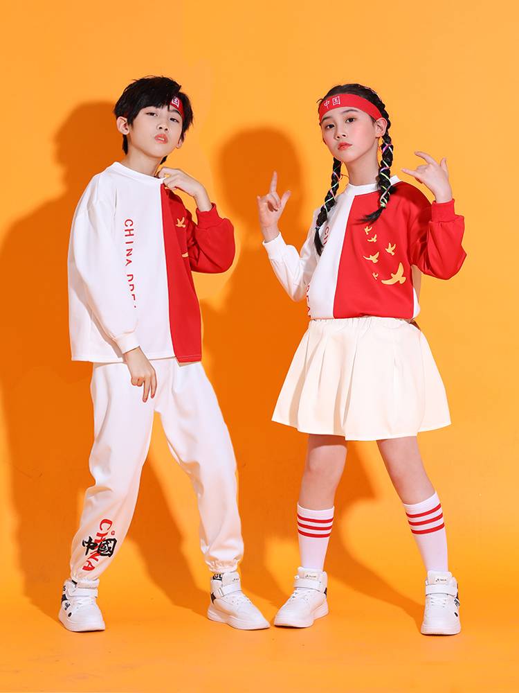 Children's cheerleading team performance games opening ceremony enrollment elementary school students China Wind Squading Garden Sports Clothing