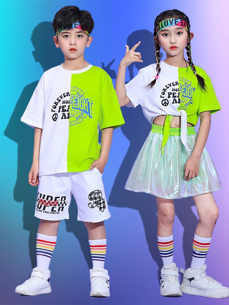 Children's Children's cheerleader performance service kindergarten chorus chorus class service elementary school student la la la la la la la lasses dance performance clothing