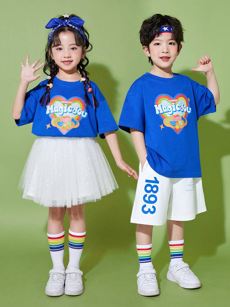 Children's Children's La La Team Performance Games Opening Ceremony Formulas Team Service Kindergarten Graduation Photo Set New