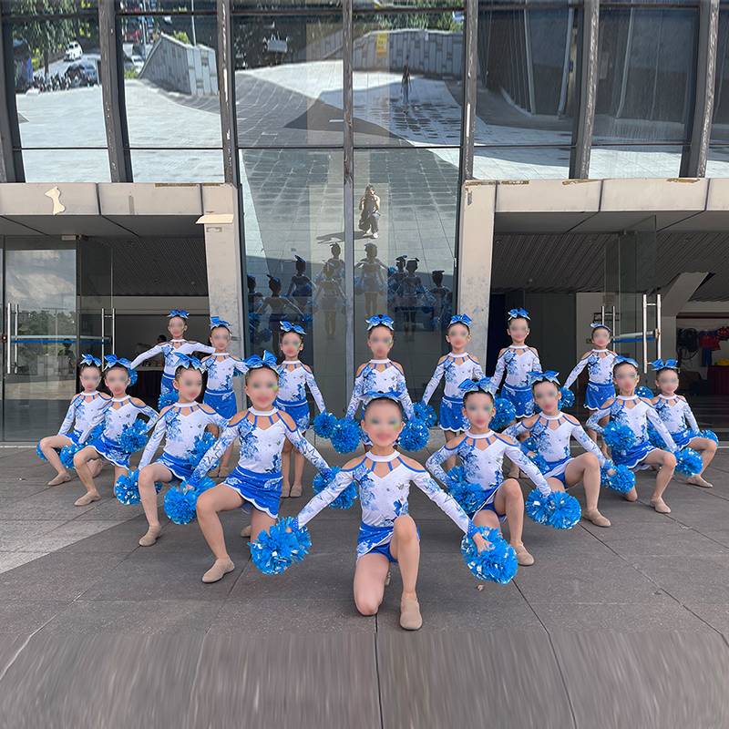 Cheerleader clothing girls and children la la la fucking competition suit art gymnastics uniform performance clothing performance clothing