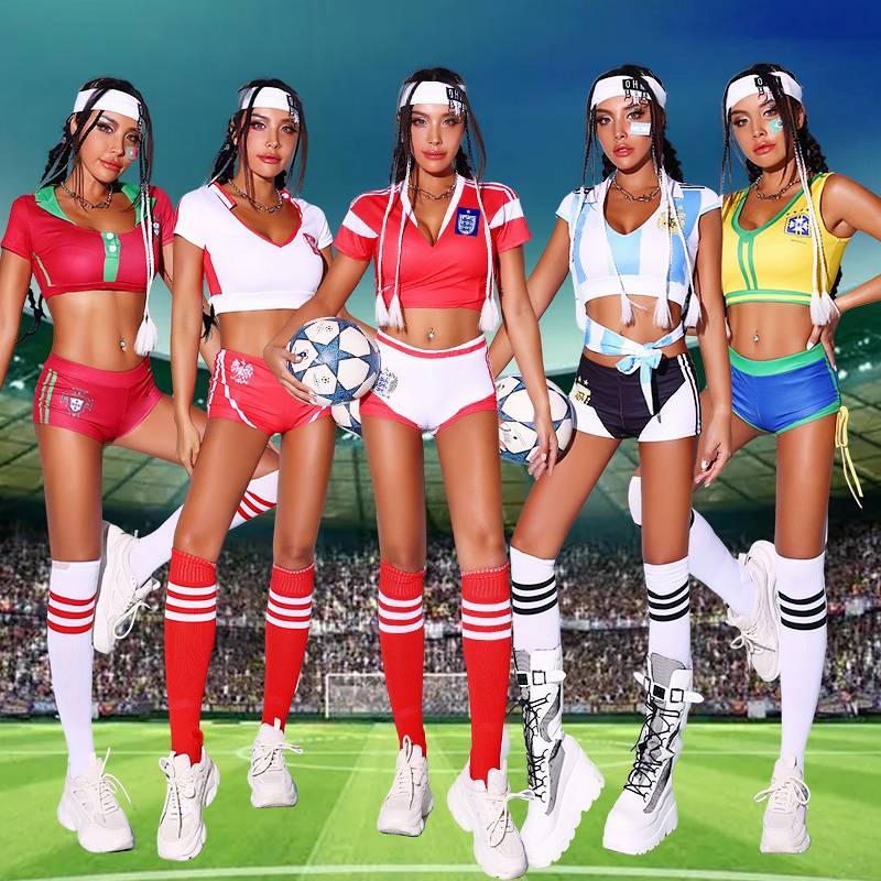 Qatar World Cup 2022 Football baby clothing female sexy jersey suit adult cheerleader performance service