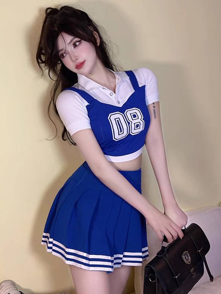 La La team clothing women's group adult annual meeting Lala cheerleading song performance dance bodybuilding suit